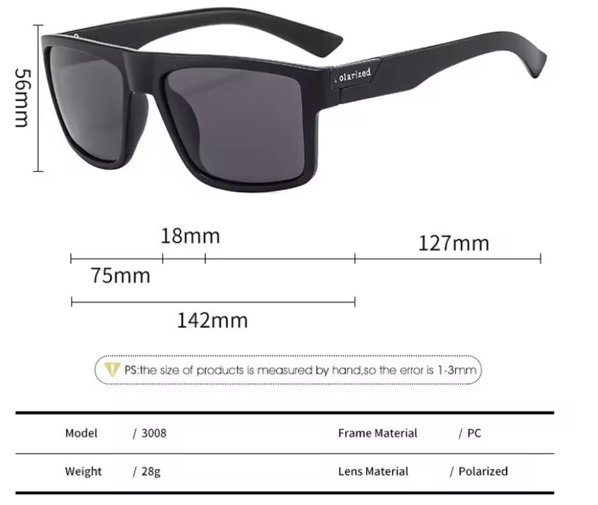 Gafas de Sol Polarizadas Negras UV400 para Hombres! Tendencia 2025