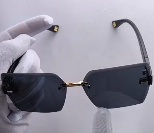 Gafas de Sol Mujer Retro Lujo 2025 UV400 ✨ Sin Marco Negro
