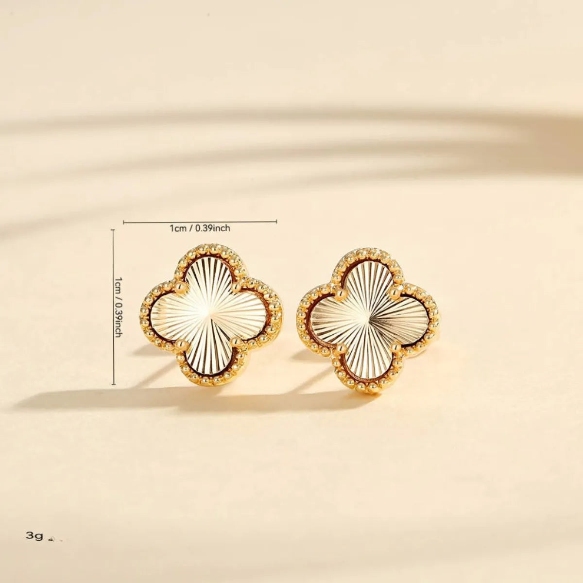 Topos Mujer Niña Trébol 4 Hojas Oro Laminado